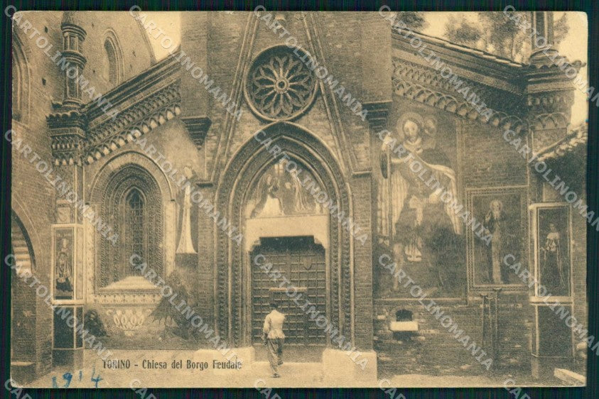 Torino Città Chiesa Borgo Feudale cartolina MZ8910 – fronte
