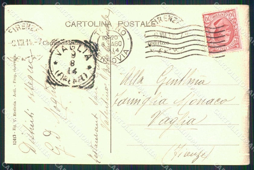 Torino Città Chiesa Borgo Feudale cartolina MZ8910 – retro