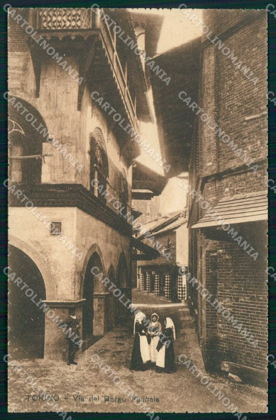 Torino Città Via del Borgo Feudale cartolina MZ8912 – fronte