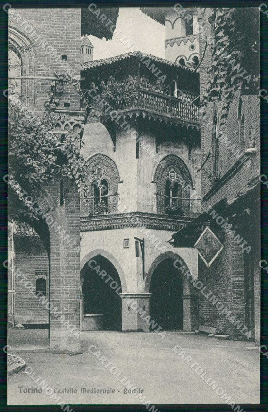 Torino Città Castello Medioevale Cortile Brunner 4795 cartolina MZ8915 – fronte