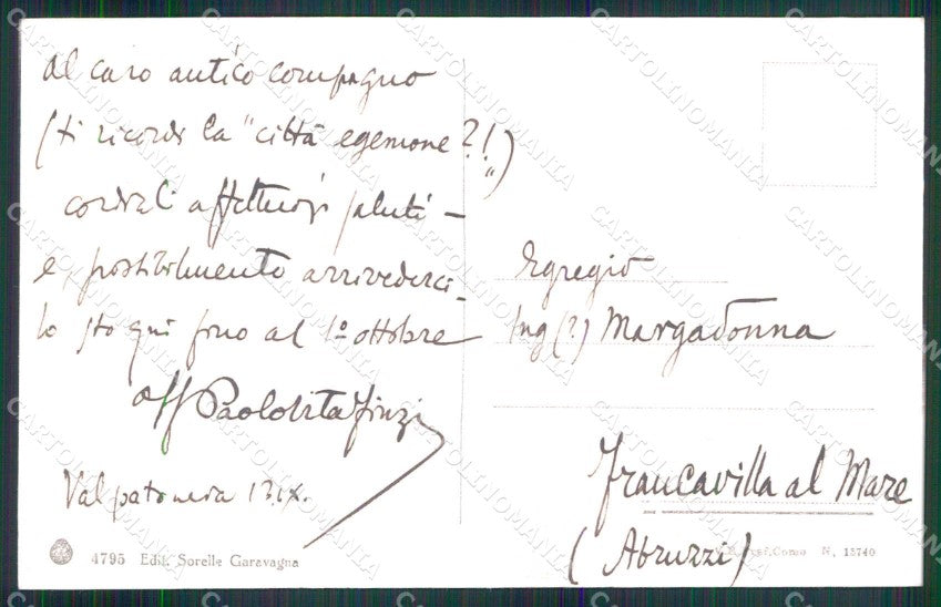 Torino Città Castello Medioevale Cortile Brunner 4795 cartolina MZ8915 – retro