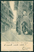 Torino Città Borgo Feudale Via Albergo cartolina MZ8916 – fronte