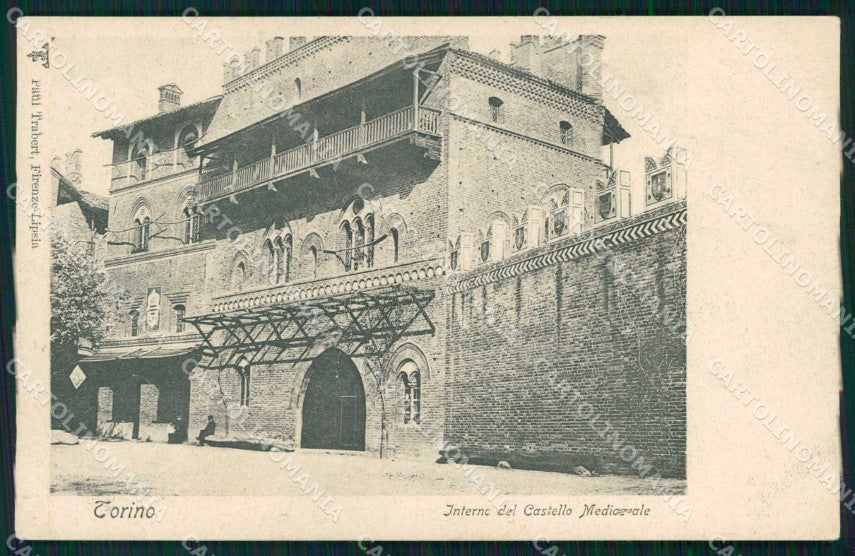 Torino Città Castello Medioevale Interno Trabert cartolina MZ8920 – fronte