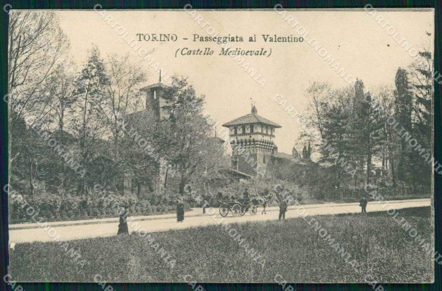 Torino Città Castello Medioevale Passeggiata al Valentino cartolina MZ8940 – fronte
