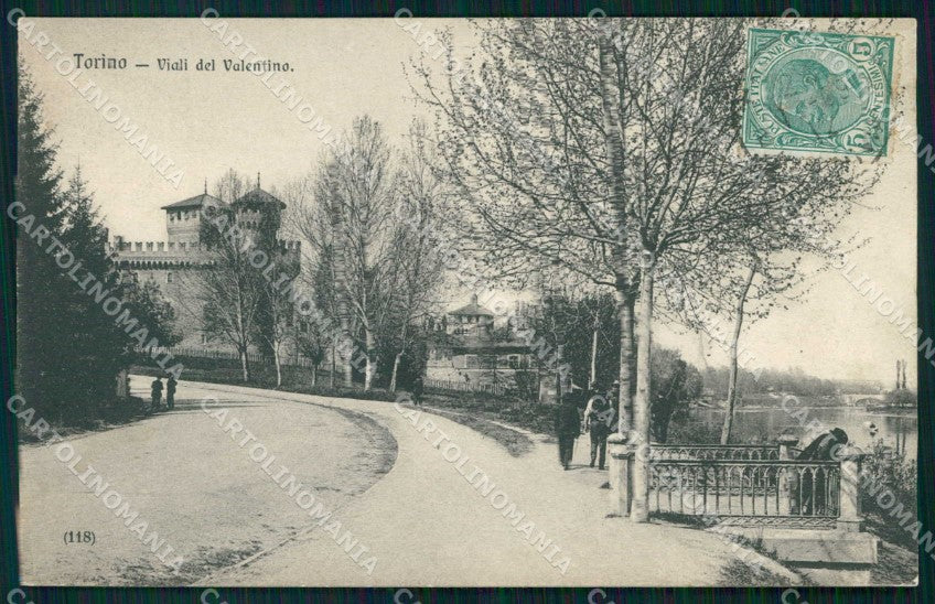 Torino Città Viali Parco Valentino PIEGA cartolina MZ8945 – fronte