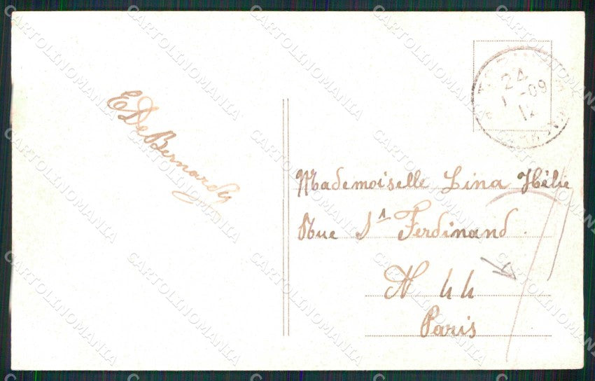 Torino Città Viali Parco Valentino PIEGA cartolina MZ8945 – retro