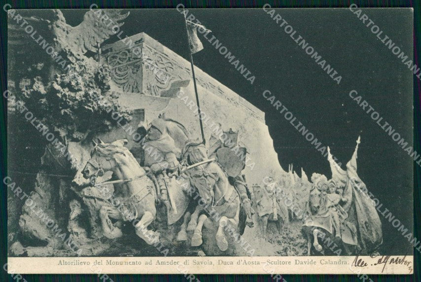 Torino Città Altorilievo Monumento Amedeo Savoia Calandra cartolina MZ8966 – fronte
