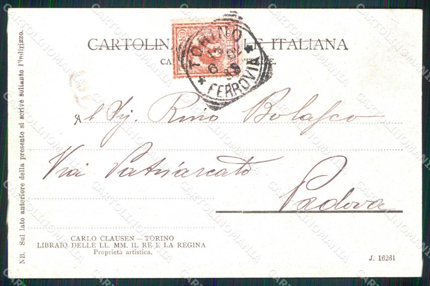 Torino Città Altorilievo Monumento Amedeo Savoia Calandra cartolina MZ8966 – retro