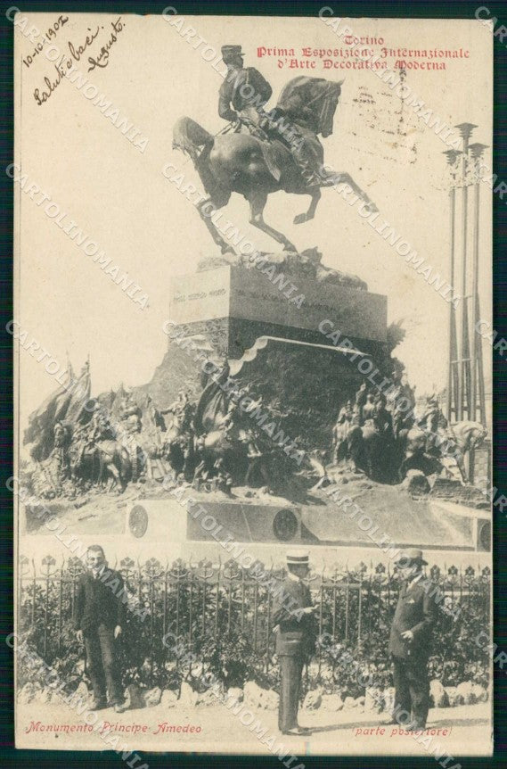 Torino Città Esposizione Arte Monumento Principe Amedeo cartolina MZ8968 – fronte