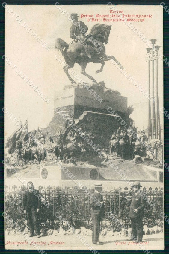 Torino Città Esposizione Arte Monumento Principe Amedeo cartolina MZ8969 – fronte