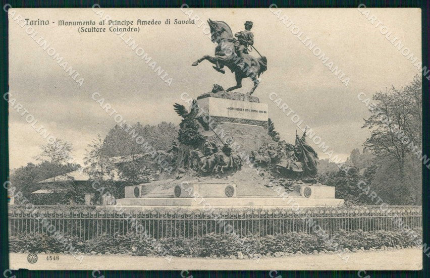 Torino Città Monumento Principe Amedeo di Savoia Brunner 4548 cartolina MZ8973 – fronte
