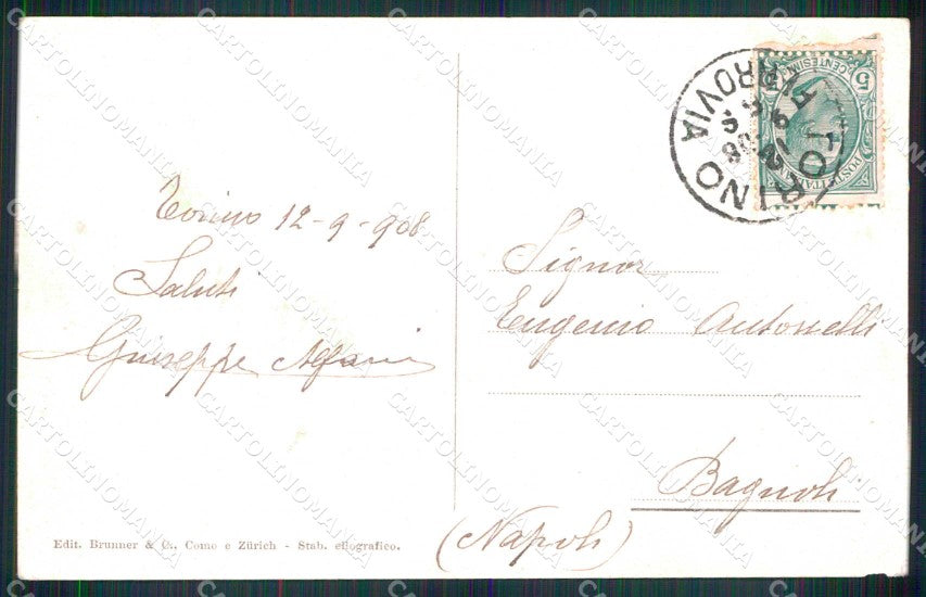 Torino Città Monumento Principe Amedeo di Savoia Brunner 4548 cartolina MZ8973 – retro