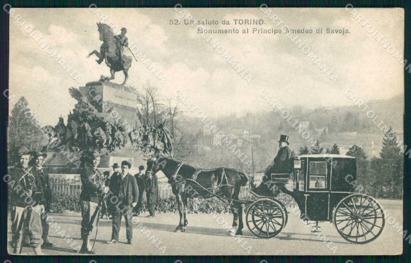Torino Città Monumento Principe Amedeo Savoia Bersaglieri cartolina MZ8977 – fronte