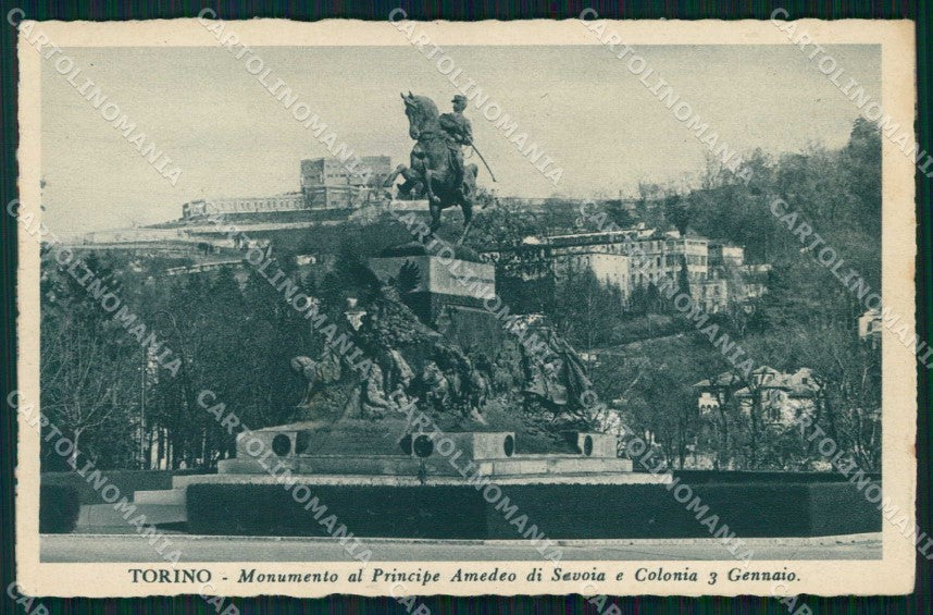 Torino Città Monumento Principe Amedeo di Savoia cartolina MZ8978 – fronte