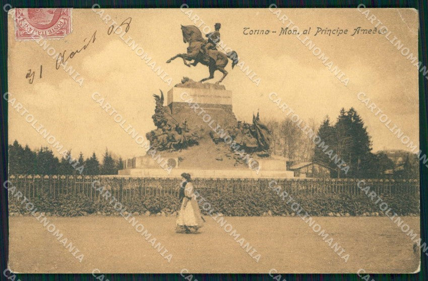 Torino Città Monumento Principe Amedeo di Savoia cartolina MZ8979 – fronte