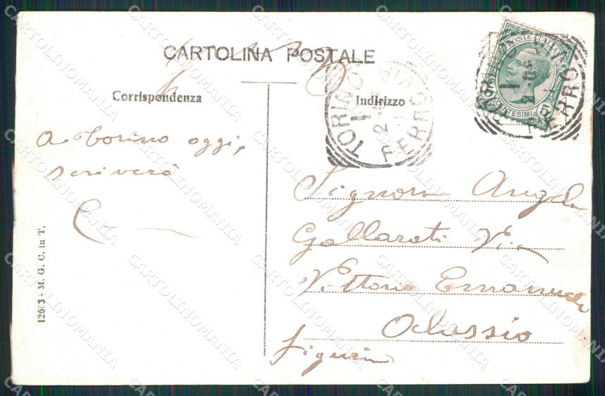 Torino Città Saluti da Monumento Principe Amedeo Colomba cartolina MZ8981 – retro