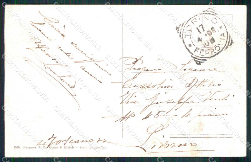 Torino Città Monumento Principe Amedeo Valentino Brunner 4547 cartolina MZ8983 – retro