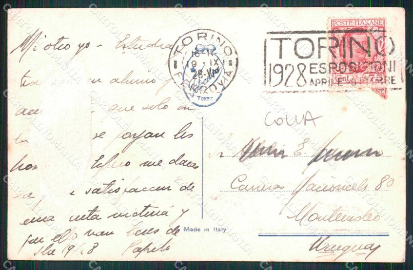 Torino Città Monumento Principe Amedeo Duca d'Aosta COLLA Foto cartolina MZ8986 – retro
