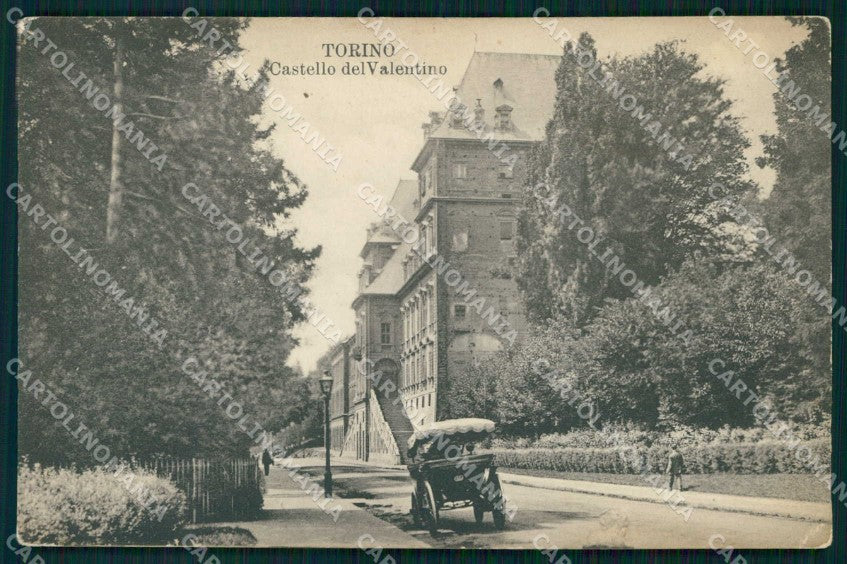 Torino Città Castello del Valentino Calesse cartolina MZ9004 – fronte