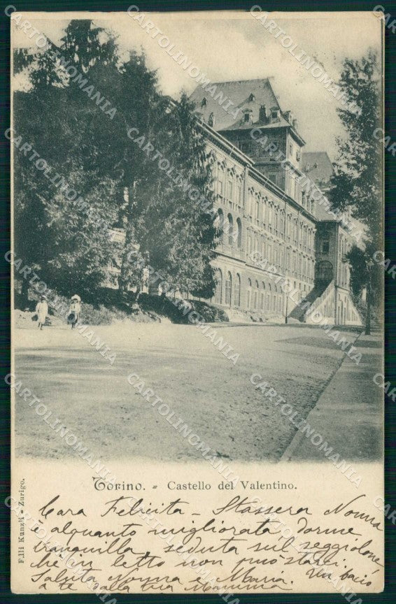 Torino Città Castello del Valentino Kunzli cartolina MZ9011 – fronte