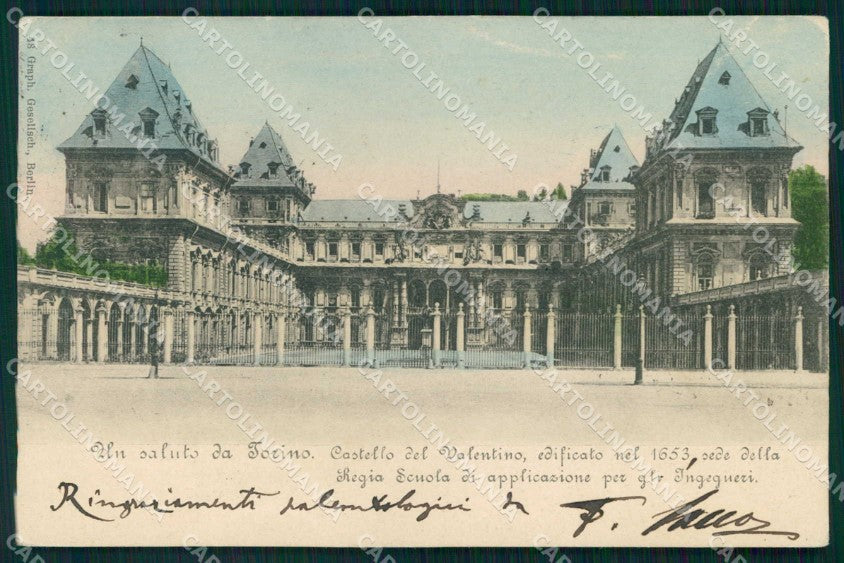 Torino Città Saluto da Castello del Valentino cartolina MZ9024 – fronte