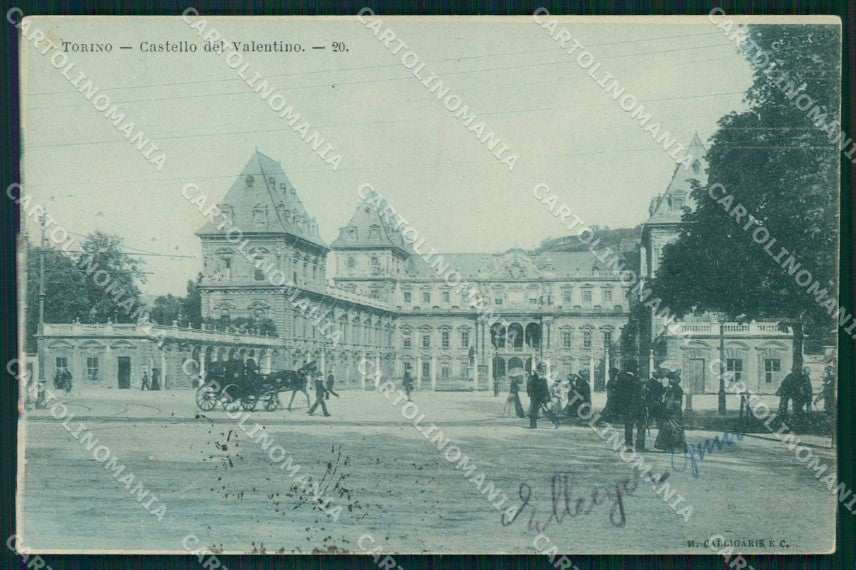 Torino Città Castello del Valentino Calligaris cartolina MZ9026 – fronte