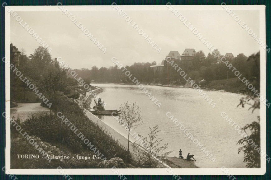 Torino Città Parco Valentino Lungo Po Foto cartolina MZ9055 – fronte