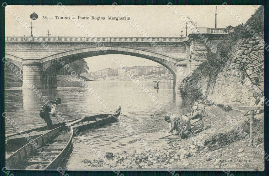 Torino Città Ponte Regina Margherita Barche Calligaris cartolina MZ9113 – fronte