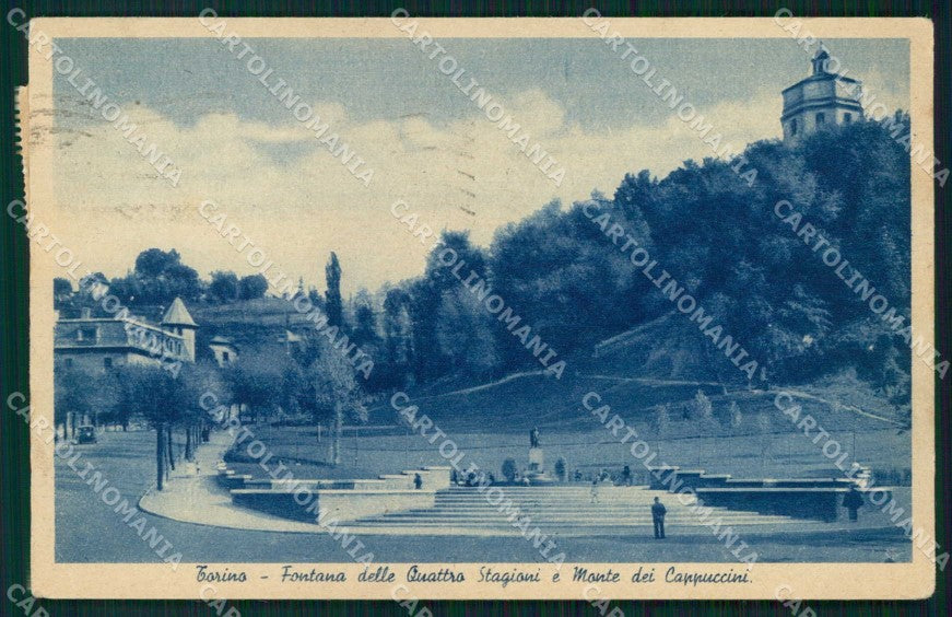 Torino Città Fontana Quattro Stagioni Monte dei Cappuccini cartolina MZ9115 – fronte