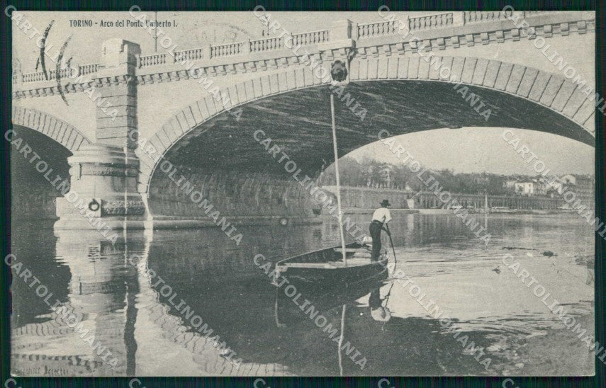 Torino Città Ponte Umberto I Arco Barca cartolina MZ9122 – fronte