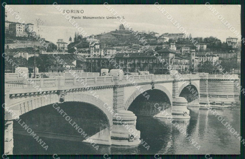 Torino Città Ponte Monumentale Umberto I cartolina MZ9124 – fronte