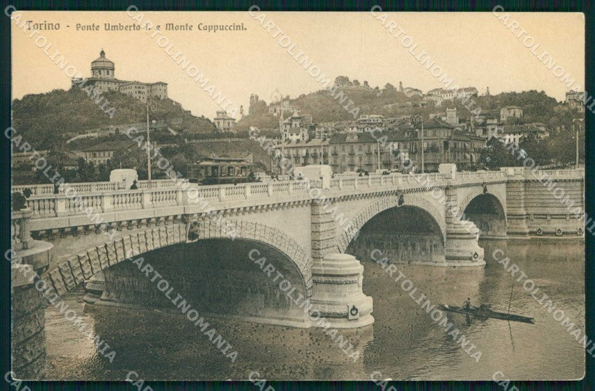 Torino Città Ponte Umberto I Monte dei Cappuccini Brunner 4720 cartolina MZ9125 – fronte