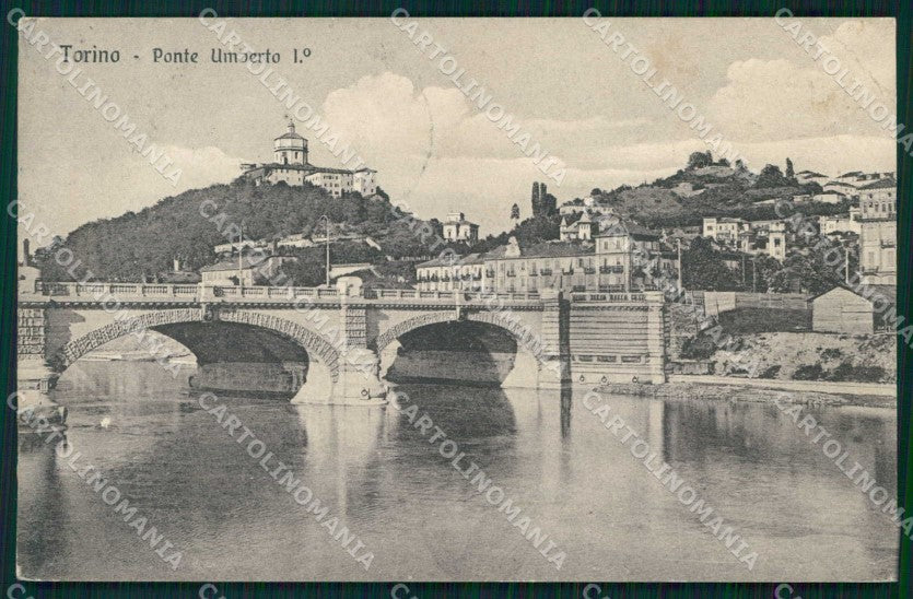 Torino Città Ponte Umberto I Monte dei Cappuccini cartolina MZ9126 – fronte