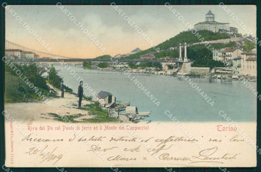 Torino Città Ponte Ferro Po Monte dei Cappuccini Stengel 11419 cartolina MZ9130 – fronte