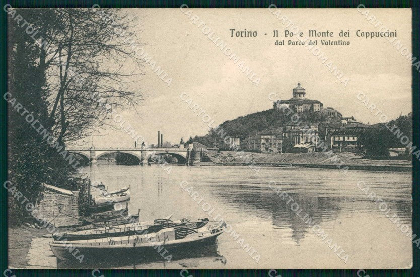 Torino Città Fiume Po Monte Cappuccini da Parco Valentino cartolina MZ9139 – fronte