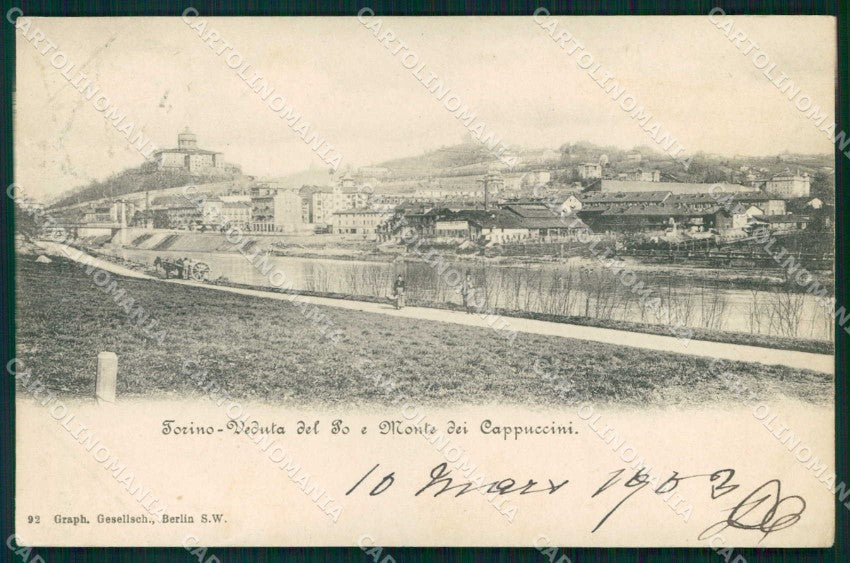 Torino Città Veduta del Po Monte dei Cappuccini cartolina MZ9149 – fronte