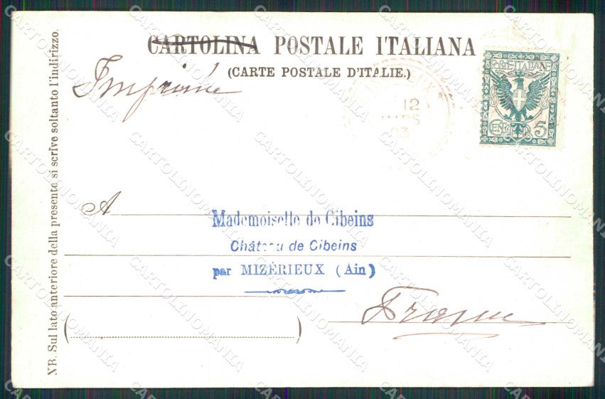 Torino Città Veduta del Po Monte dei Cappuccini cartolina MZ9149 – retro