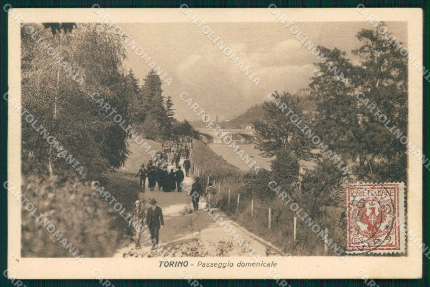 Torino Città Passeggio Domenicale Parco Valentino cartolina MZ9151 – fronte