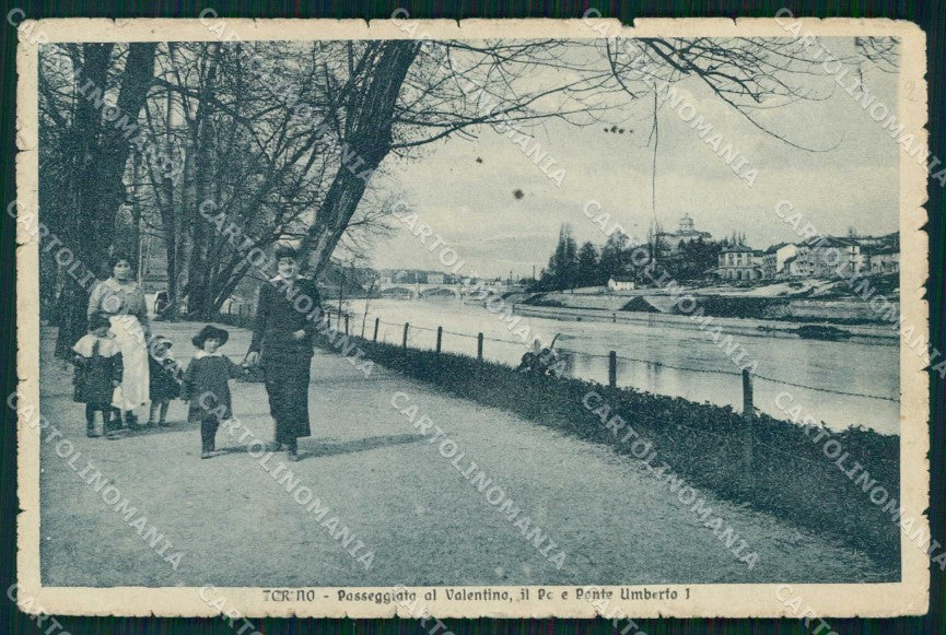 Torino Città Passeggiata del Valentino Ponte Umberto I cartolina MZ9164 – fronte