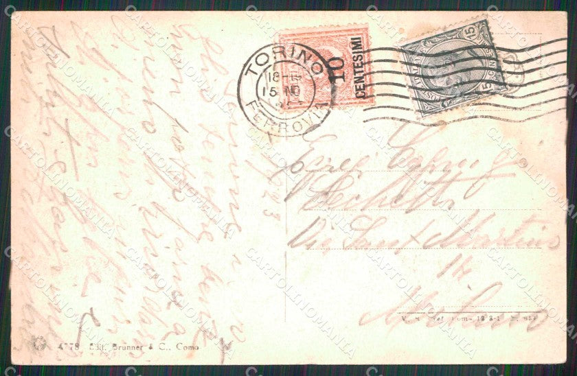 Torino Città Valentino Fiume Po Barche Brunner 4778 cartolina MZ9166 – retro