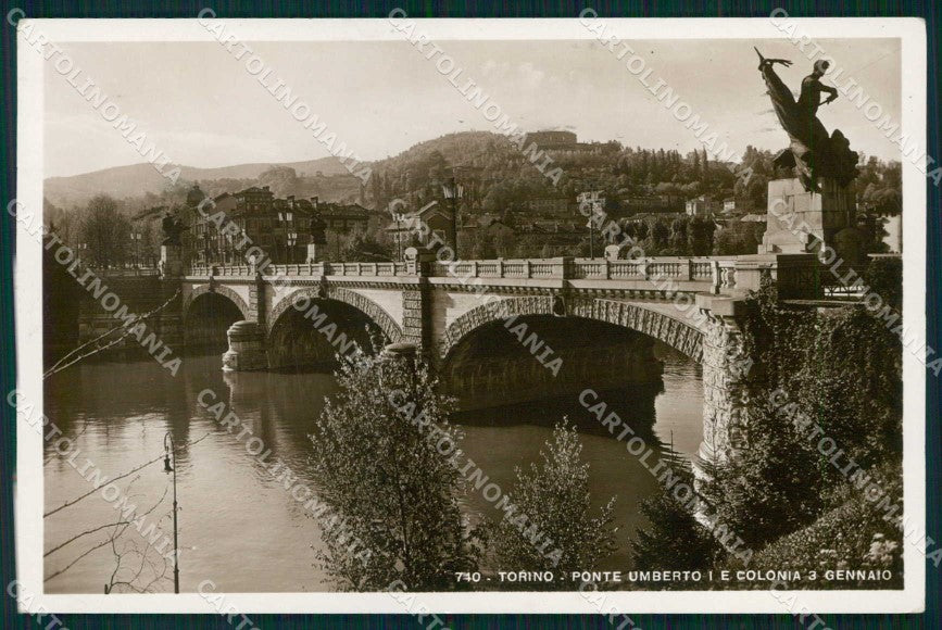 Torino Città Ponte Umberto I Colonia Tre Gennaio Foto cartolina MZ9170 – fronte