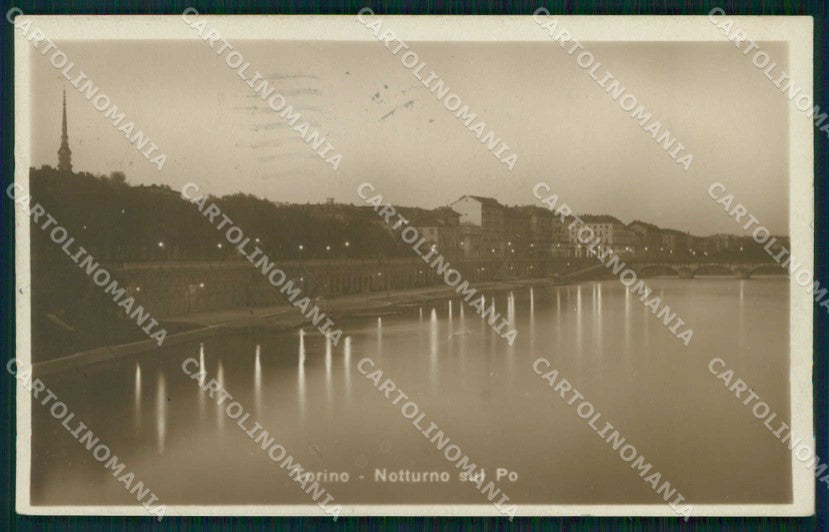 Torino Città Fiume Po Notturno Foto cartolina MZ9173 – fronte