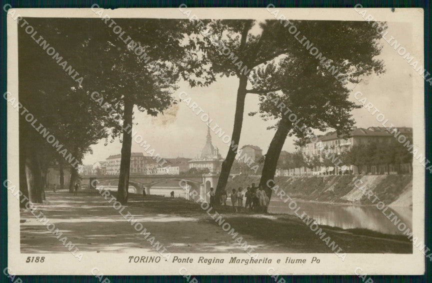 Torino Città Fiume Po Ponte Regina Margherita Foto cartolina MZ9174 – fronte