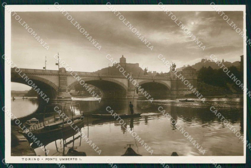 Torino Città Ponte Umberto I Barche Foto cartolina MZ9178 – fronte