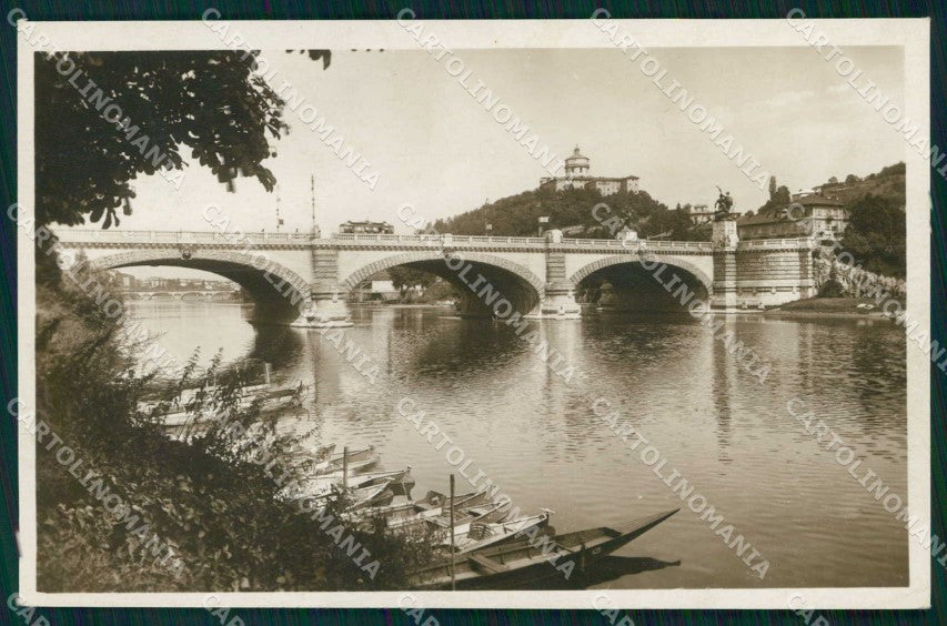 Torino Città Ponte Umberto I Barche Foto cartolina MZ9179 – fronte