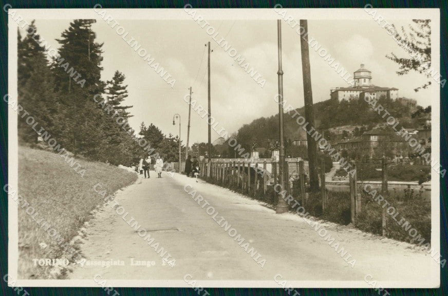 Torino Città Passeggiata Lungo Po Foto cartolina MZ9180 – fronte