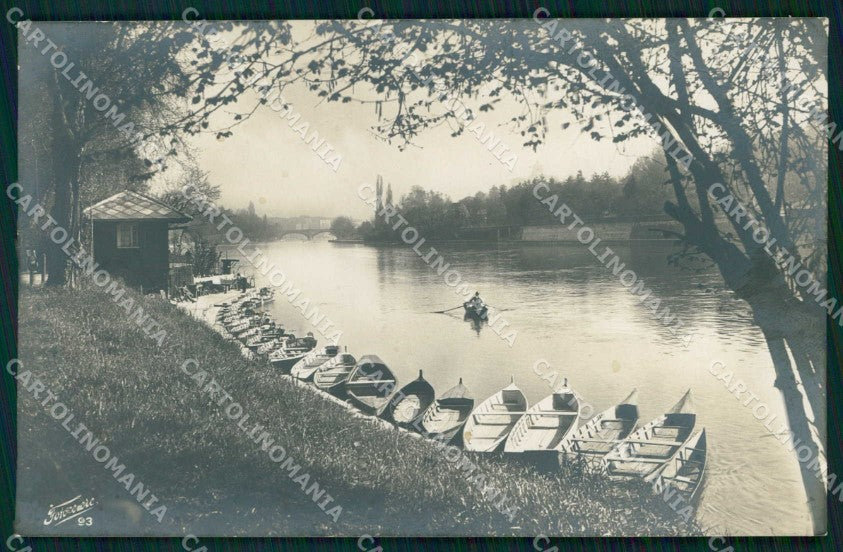 Torino Città Fiume Po Barche Valentino Foto cartolina MZ9194 – fronte