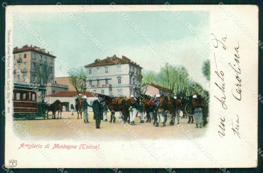 Torino Città Alpini Artiglieria Montagna Kunzli 3935 cartolina MZ9201 – fronte