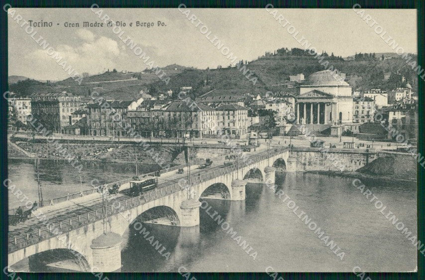 Torino Città Gran Madre di Dio Borgo Po Tram cartolina MZ9205 – fronte