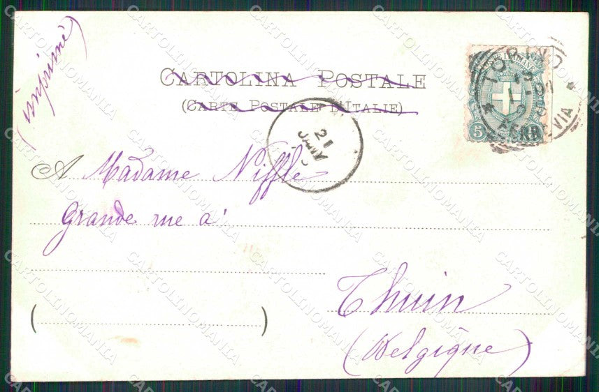 Torino Città Lungo Po Kunzli 404 cartolina MZ9208 – retro